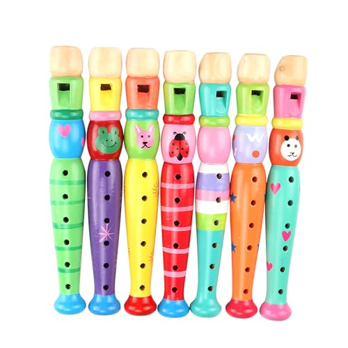 YARNOW 2Stücke Piccolo Flöten Aus Holz Instrumentenspielzeug Für Musikalische Früherziehung Leicht Und Handlich Fördert Die Musikkognition Und Gehirn Von Kleinkindern von YARNOW