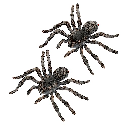 YARNOW 2Stücke Realistische Große Spinnenfiguren Simulierte Spinnen Für Halloween Streiche Gruselige Spinnenspielzeuge Deko Für Partys Und Schaurige Anlässe von YARNOW