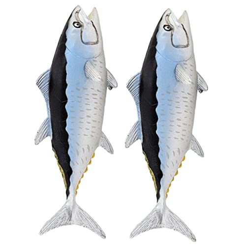 YARNOW 2Stücke Simulation Tier Modell Blaue Thunfisch Figuren Für Partyfischdekoration Kleine Fischdekoration Und Kognitive Spielzeuge Für Fischschmuck von YARNOW