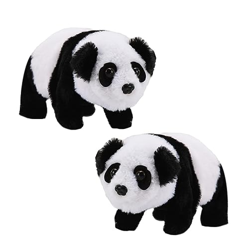 YARNOW 2Stücke Teiliges Elektrisches Panda für Interaktive Plüschtiere mit Musik und Bewegungsfunktion für Spielspaß und Hörtraining für Kleine von YARNOW