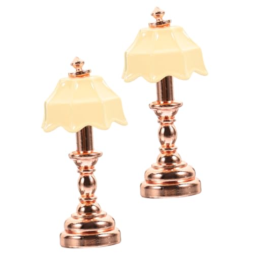 YARNOW 2Stücke Tischlampe für Puppenhaus Realistische Nachttischlampe mit Farbe für Puppenhaus Dekoration und Mikroszenen Langlebig und Detailreich YARNOW 2Stücke Tischlampe für Puppenhaus Realistische Nachttischlampe mit Farbe für Puppenhaus Dekoration und Mikroszenen Langlebig und Detailreich von YARNOW
