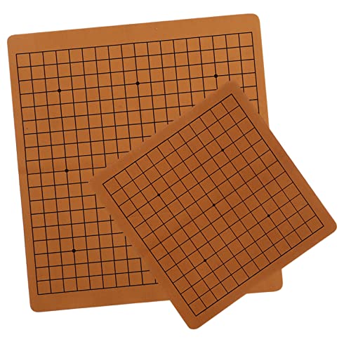 YARNOW 2Stücke Tragbares Go Brettspiel Faltbares Leder Go Schachbrett für und Straßen Langlebig und Sicher für Brettspiel Fans von YARNOW