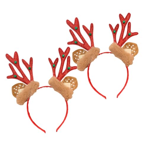 YARNOW 2Stücke Weihnachtsgeweih Stirnband Rentier Antler Kopfschmuck Für Weihnachtsfeier Festliche Party Dekoration Accessoires Für Erwachsene von YARNOW