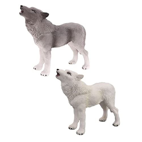 YARNOW 2Stücke Wolf Modellspielzeug Aus Kunststoff Lebensechte Wolfsfiguren Für Wildtier Dekoration Und Miniaturgärten Für Kreative Bastelprojekte Und Lernspielzeug YARNOW 2Stücke Wolf Modellspielzeug Aus Kunststoff Lebensechte Wolfsfiguren Für Wildtier Dekoration Und Miniaturgärten Für Kreative Bastelprojekte Und Lernspielzeug von YARNOW