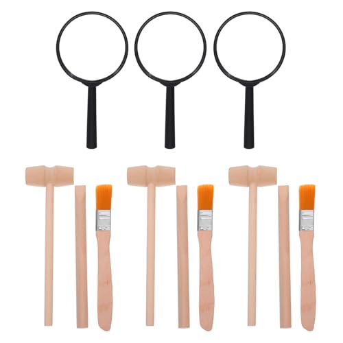 YARNOW 3 Sätze Holz Ausgrabungsset für Teiliges Werkzeugset mit Hammer Meißel und Pinsel Archäologisches für Junge für DIY Grabungen und Lernspielzeug YARNOW 3 Sätze Holz Ausgrabungsset für Teiliges Werkzeugset mit Hammer Meißel und Pinsel Archäologisches für Junge für DIY Grabungen und Lernspielzeug von YARNOW