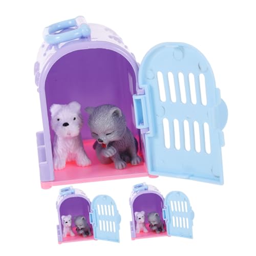 YARNOW 3 Sätze Miniatur Haustierhaus Modelle Realistische Mini Haus Deko mit Katze und Hund Kindgerechtes Puppenhaus Zubehör Kreative Mikro Landschaftsdekoration Bunte YARNOW 3 Sätze Miniatur Haustierhaus Modelle Realistische Mini Haus Deko mit Katze und Hund Kindgerechtes Puppenhaus Zubehör Kreative Mikro Landschaftsdekoration Bunte von YARNOW