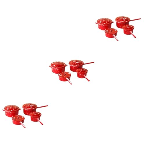YARNOW 3 Sätze Miniatur Küchenutensilien Teilig Dekorative Miniaturpfannen und Töpfe für Puppenhaus Realistische Mini Kochgeschirr Spielzeuge Pädagogische Miniatur Kochutensilien zur von YARNOW
