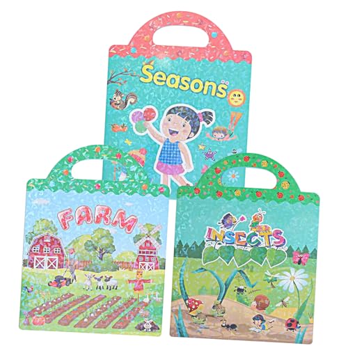 YARNOW 3 Sätze Wiederverwendbares Aufkleberbuch Aufkleber Für Kinderspielzeug Kleinkindspielzeug Wiederverwendbares DIY-stickerbuch Wasserdichter Verbund-PVC-Aufkleber YARNOW 3 Sätze Wiederverwendbares Aufkleberbuch Aufkleber Für Kinderspielzeug Kleinkindspielzeug Wiederverwendbares DIY-stickerbuch Wasserdichter Verbund-PVC-Aufkleber von YARNOW