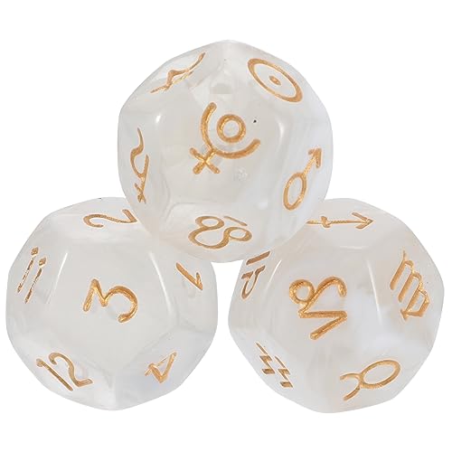 YARNOW 3 Stck. Teiliges Polyeder Würfelset aus Acryl Seitige Würfel für Brettspiele Rollenspiele und Mathe Lernspiele für Spieleabende von YARNOW