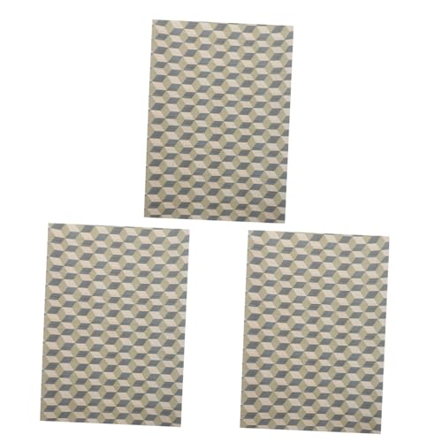 YARNOW 3 Stück Bodenbelag für Puppenhäuser Selbstklebende Sticker für Bad Wohnzimmer und Schlafzimmer Hochwertige Bodenpapier mit Rustikalem Design und Schöner Maserung YARNOW 3 Stück Bodenbelag für Puppenhäuser Selbstklebende Sticker für Bad Wohnzimmer und Schlafzimmer Hochwertige Bodenpapier mit Rustikalem Design und Schöner Maserung von YARNOW
