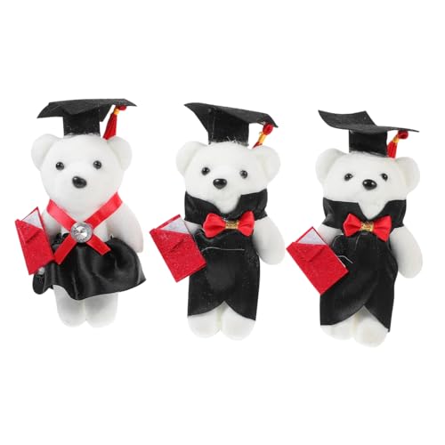 YARNOW 3 Stück Dr. Bärenpuppe Zum Kindergartenabschluss Großer Abschlussbär Tierdekoration Dekorationen Für Die Babyparty Mit Bärenmotiv Plüschtiere Stofftierstrauß Tragen Vlies von YARNOW