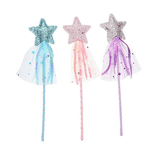 YARNOW 3 Stück Feenstab mit Quasten Magische Sterne für Mädchen für Party Cosplay und Rollenspiele und Blau Zauberhafte Requisiten YARNOW 3 Stück Feenstab mit Quasten Magische Sterne für Mädchen für Party Cosplay und Rollenspiele und Blau Zauberhafte Requisiten von YARNOW