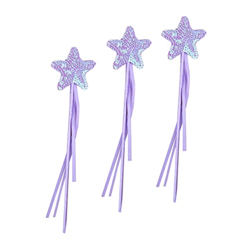 YARNOW 3 Stück Feenstäbe mit Sternform Glitzernde Zauberstäbe für Bühnenaufführungen Dekoration und Rollenspiele für Party und Mehr von YARNOW