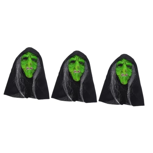 YARNOW 3 Stück Horror Halloween Maske Gruselige Hexenmaske Realistisches Cosplay Party Accessoire für Halloween Kostümparty und Themenfeiern von YARNOW