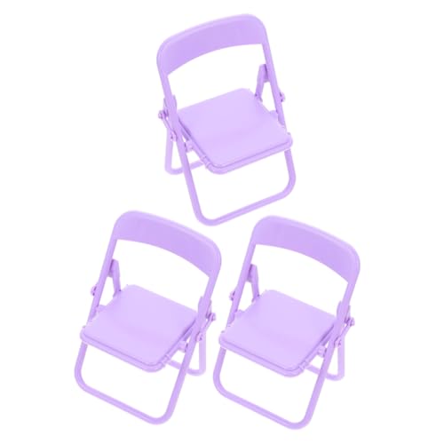 YARNOW 3 Stück Kleiner Stuhl Im Puppenhaus Faltbar Falten Zubehör Drinnen Künstlich Für Möbel Gefälscht Miniaturen Puppenstubenstuhl Modell Plastik Violett YARNOW 3 Stück Kleiner Stuhl Im Puppenhaus Faltbar Falten Zubehör Drinnen Künstlich Für Möbel Gefälscht Miniaturen Puppenstubenstuhl Modell Plastik Violett von YARNOW