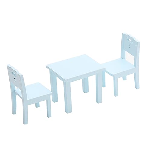 YARNOW 3 Stück Maßstab Blaue Kindertisch Stuhl Set Detailgetreue Miniatur Möbel für Puppenhaus Dekoration Leicht Realistisch Geeignet für Miniatur Szenen YARNOW 3 Stück Maßstab Blaue Kindertisch Stuhl Set Detailgetreue Miniatur Möbel für Puppenhaus Dekoration Leicht Realistisch Geeignet für Miniatur Szenen von YARNOW