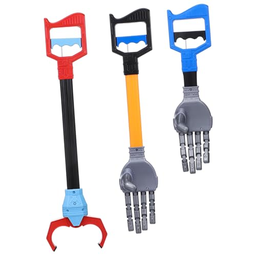 YARNOW 3 Stück Mechanische Handschuhe Greifspielzeug Für Klein Werkzeug Roboterarm Mechanisches Handspielzeug Robotergreifer Kindergreifer Handgreifer Greifarm Plastik von YARNOW