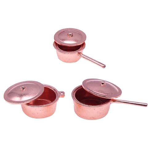 YARNOW 3 Stück Mini-Küchenzubehör Mini-Kochgeschirr für Mini-Küchenutensilien Backzubehör für die Puppenhausküche von Simulationspfannen Dollhouse Dekorationen Metall YARNOW 3 Stück Mini-Küchenzubehör Mini-Kochgeschirr für Mini-Küchenutensilien Backzubehör für die Puppenhausküche von Simulationspfannen Dollhouse Dekorationen Metall von YARNOW
