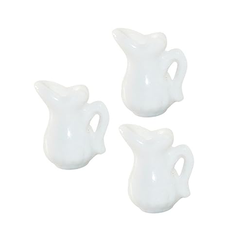 YARNOW 3 Stück Miniatur Töpfe Set aus Keramik Teiliges Puppenhaus Zubehör für Kreative DIY Projekte Robust und Langlebig für Miniatur Szenen von YARNOW