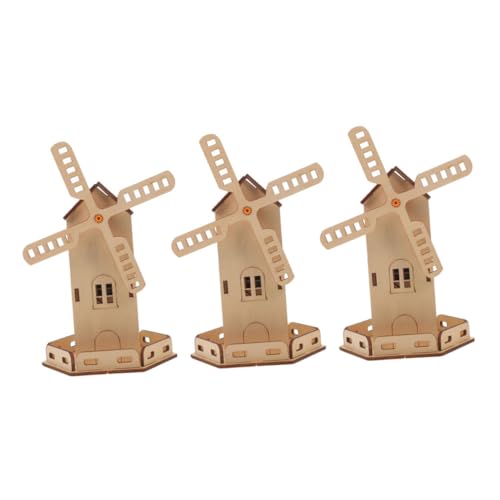 YARNOW 3 Stück Solar Windmühle Modell STEM Educational Kit technisches Bastelset aus Holz Windmühlen-Wissenschaftsset Science Experiment Kit hölzern Beige YARNOW 3 Stück Solar Windmühle Modell STEM Educational Kit technisches Bastelset aus Holz Windmühlen-Wissenschaftsset Science Experiment Kit hölzern Beige von YARNOW