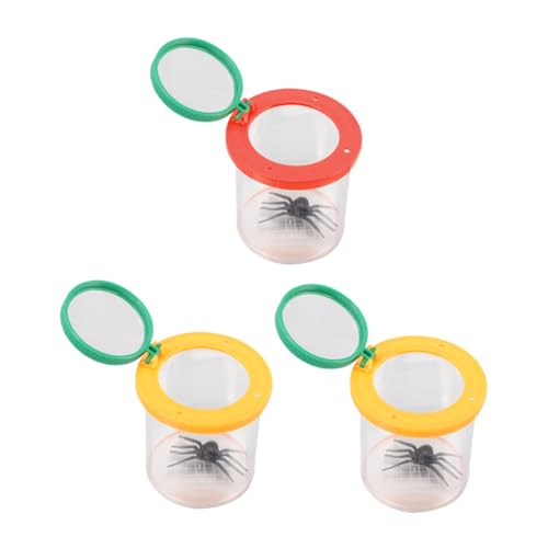 YARNOW 3 Stück Teiliges Beobachtungsbehälter mit Vergrößerungsglas für Insekten Leicht und Tragbar für Outdoor Erkundungen und Lernspiele für Junge von YARNOW