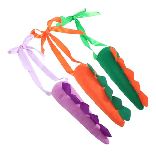 YARNOW 3 Stück Teiliges Dinosaurier Kostüm aus Weichem Filz Niedliche Animal Tail Cosplay Accessoires für Bühnenauftritte Halloween Themenpartys und Kreative Fotorequisiten von YARNOW