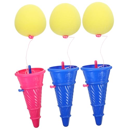 YARNOW 3 Stück Teiliges Eiscreme aus Hochwertigem Kinderfreundlicher Outdoor Spielball Werfer mit Farbenfrohen Designs für Koordinatives und Unterhaltsames Zufällige Farbe von YARNOW