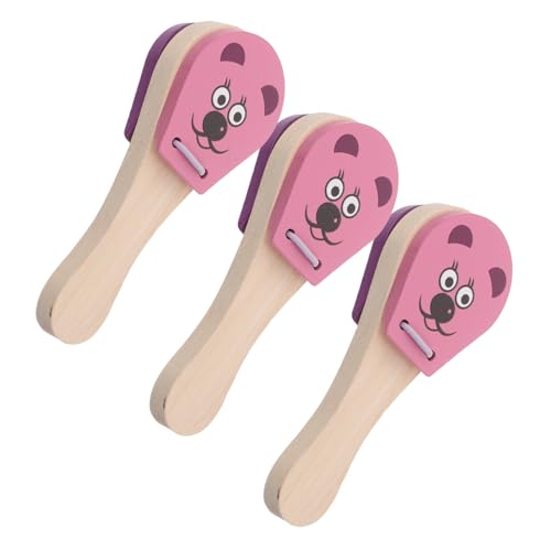 YARNOW 3 Stück Teiliges Holz Klatschspielzeug mit Mausmotiv Percussion Instrument für Kleinkinder und Junge Mädchen Handliche Klatschen für Frühe Musikförderung und Sensorische YARNOW 3 Stück Teiliges Holz Klatschspielzeug mit Mausmotiv Percussion Instrument für Kleinkinder und Junge Mädchen Handliche Klatschen für Frühe Musikförderung und Sensorische von YARNOW