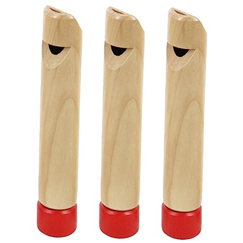 YARNOW 3 Stück Teiliges Holzpfeifen Pädagogische Flöten Spielzeuge für Anfänger Leicht zu Tragen Fördert Musikalische Fähigkeiten und Hörentwicklung für Jungen und Mädchen von YARNOW
