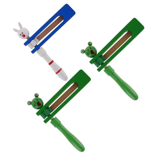 YARNOW 3 Stück Teiliges Kinderpercussion Instrument aus Holz mit Langem Griff Handspielzeug Kastagnetten Frösche Hase für Musik und Kreative Aktivitäten YARNOW 3 Stück Teiliges Kinderpercussion Instrument aus Holz mit Langem Griff Handspielzeug Kastagnetten Frösche Hase für Musik und Kreative Aktivitäten von YARNOW