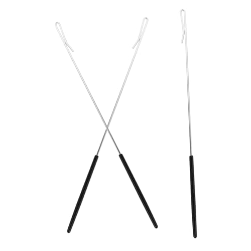 YARNOW 3 Stück Teiliges Metallstäbe Handkontrolle Rods Ergonomisch Leicht für Kleine und Große Handpuppen Bühnenperformance Schwarz von YARNOW