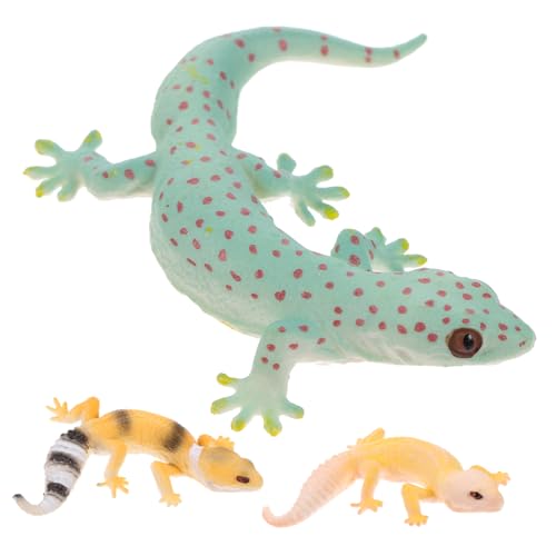 YARNOW 3 Stück Teiliges Realistisches Gecko Modellset Lernspielzeug für Kognitive Reptilienfiguren für Kreative Spiele und Dekoration Bruchsicher und Langlebig YARNOW 3 Stück Teiliges Realistisches Gecko Modellset Lernspielzeug für Kognitive Reptilienfiguren für Kreative Spiele und Dekoration Bruchsicher und Langlebig von YARNOW