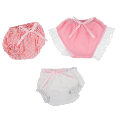 YARNOW 3 Stück Teiliges Set Puppenwindeln aus Weichem Hautfreundlichem Wiederverwendbare Puppenunterwäsche für Puppen Bunte Unterhosen für Kreatives Rollenspiel und Sensorische YARNOW 3 Stück Teiliges Set Puppenwindeln aus Weichem Hautfreundlichem Wiederverwendbare Puppenunterwäsche für Puppen Bunte Unterhosen für Kreatives Rollenspiel und Sensorische von YARNOW