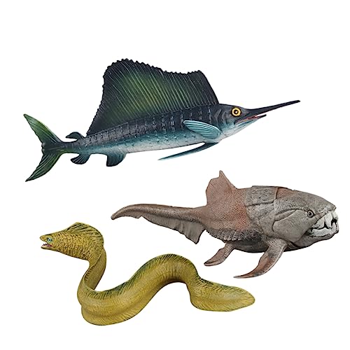 YARNOW 3 Stück Teiliges Simulierte Meereslebewesen Deko Modell Lebensechte Segelfisch Muraenesox Cinereus und Dunkleosteus Figuren aus Kunststoff für Aquarium und Heimdekoration YARNOW 3 Stück Teiliges Simulierte Meereslebewesen Deko Modell Lebensechte Segelfisch Muraenesox Cinereus und Dunkleosteus Figuren aus Kunststoff für Aquarium und Heimdekoration von YARNOW