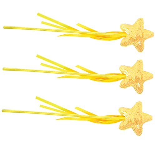 YARNOW 3 Stück Teiliges Zauberstäbe mit Sternform Leuchtende Glitzernde Feenstäbe für Bühnenauftritte Kostümspiele und Geburtstagsgeschenke Gelb Handlich und Dekorativ YARNOW 3 Stück Teiliges Zauberstäbe mit Sternform Leuchtende Glitzernde Feenstäbe für Bühnenauftritte Kostümspiele und Geburtstagsgeschenke Gelb Handlich und Dekorativ von YARNOW