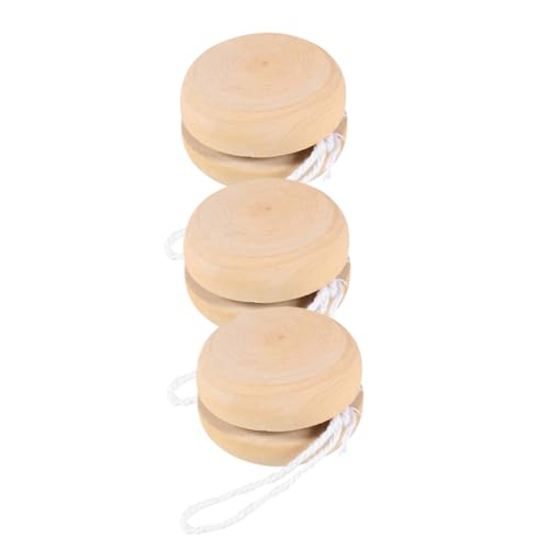 YARNOW 3 Stück Unbemalte Holz Yo Yos DIY Malspielzeug für Kreative Gestaltung Hochwertige Holzspielzeuge für Bastelprojekte und Dekoration Partys und YARNOW 3 Stück Unbemalte Holz Yo Yos DIY Malspielzeug für Kreative Gestaltung Hochwertige Holzspielzeuge für Bastelprojekte und Dekoration Partys und von YARNOW