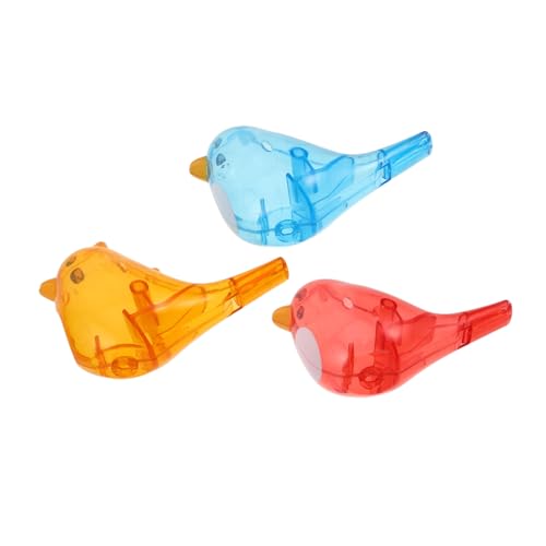 YARNOW 3 Stück Wasser Vogelpfeife Musikinstrument für Kleinkinder Fördert Musikalisches Interesse Sicheres für Junge Mädchen für Badespaß und Partys Rot Gelb Blau von YARNOW