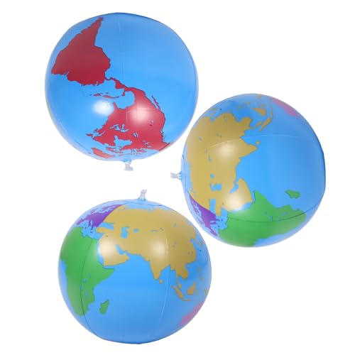 YARNOW 3 Stück aufblasbarer Zubehör für Strandpartys für Sommerferien große Plastikkugeln Strandspielzeug für Mädchen Luft gefüllte Globe Toy PVC von YARNOW