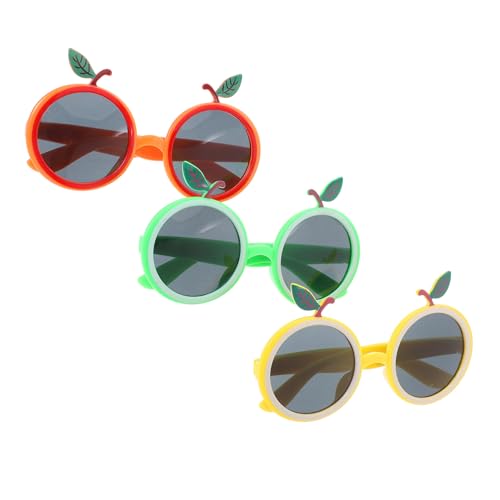 YARNOW 3 Stück orangefarbene Brille gläser sonnenbrille Sonnenbrillen-Gastgeschenke Neuartige Sonnenbrillen für Erwachsene lustige Party-Sonnenbrille Strandparty-Brille Abs von YARNOW