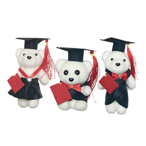 YARNOW 3 Stücke Dr. Bärenpuppe High-School-abschlussbär Graduierung Plüschtier Tier Der Abschlusssaison Diplom-bär Mädchen Highschool-abschlussbär Filzstoff von YARNOW
