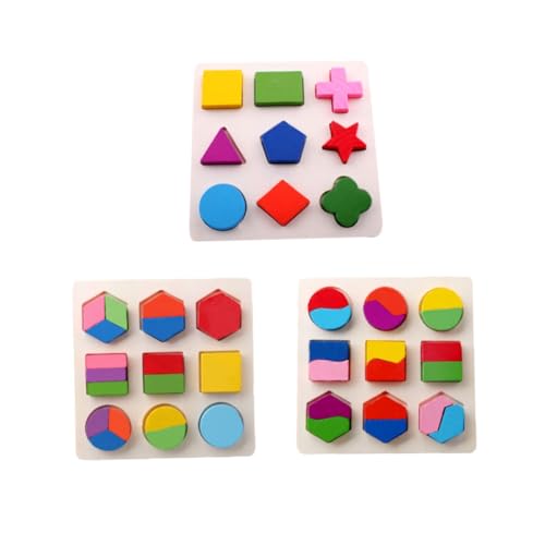 YARNOW 3 Stücke Teiliges Geometrisches Puzzlespielzeug aus Formen Erkennen und Lernen für Fördert Kreativität Geduld und Beobachtungsgabe für Frühes Lernen und Entwicklung YARNOW 3 Stücke Teiliges Geometrisches Puzzlespielzeug aus Formen Erkennen und Lernen für Fördert Kreativität Geduld und Beobachtungsgabe für Frühes Lernen und Entwicklung von YARNOW