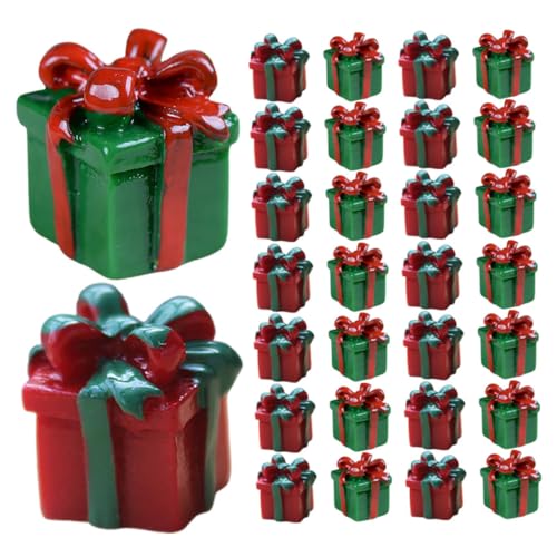 YARNOW 30stücke Mini Geschenkbox Aus Kunstharz Für Puppenhaus Miniatur Weihnachtsfiguren Bastelzubehör Kleine Weihnachtsdeko Boxen Weihnachts Geschenkboxen von YARNOW