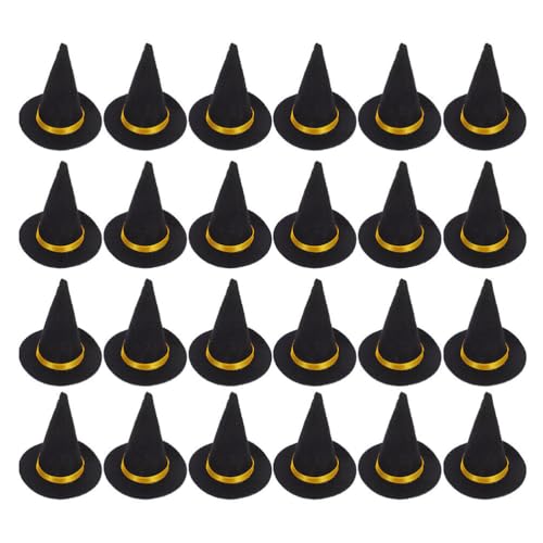 YARNOW 30 Stück Puppenhüte: Halloween Mini-Hexenhüte aus Filz – Winzige Flaschenaufsätze für Partydekorationen, Kostüme, Weinflaschen, und Urlaubsbasteleien YARNOW 30 Stück Puppenhüte: Halloween Mini-Hexenhüte aus Filz – Winzige Flaschenaufsätze für Partydekorationen, Kostüme, Weinflaschen, und Urlaubsbasteleien von YARNOW