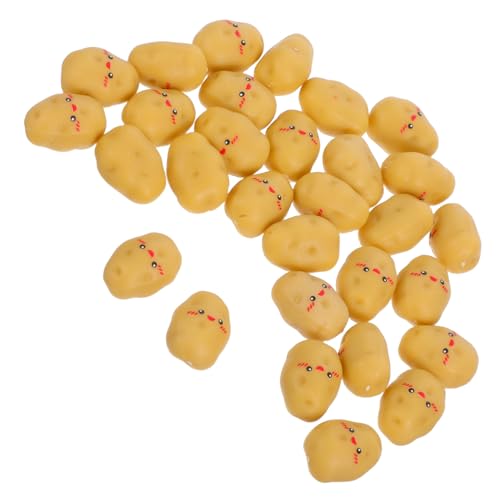YARNOW 30 Stück Teiliges Mini Resin Kartoffel Realistische Deko Gemüsefiguren Langlebig für Küche Restaurant und Events Vielseitige Künstliche Kartoffeln für Zuhause und Festlichkeiten von YARNOW