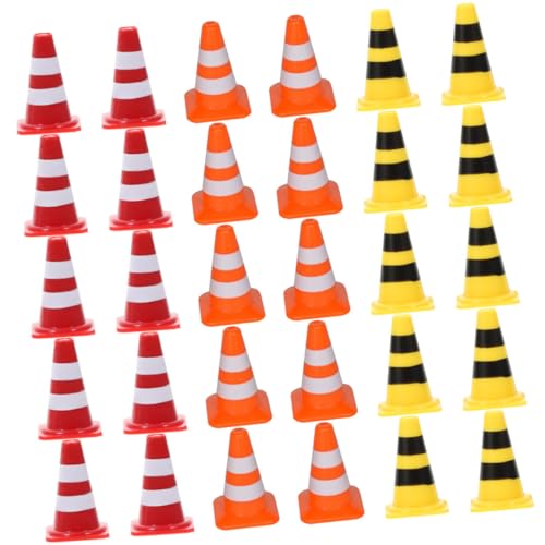YARNOW 30 Stück Teiliges Mini Verkehrszeichen Straßenverkehr mit Roten Gelben und Orangen Mini Verkehrsleitkegeln aus Weichem Kunststoff für Realistische Verkehrserziehung und YARNOW 30 Stück Teiliges Mini Verkehrszeichen Straßenverkehr mit Roten Gelben und Orangen Mini Verkehrsleitkegeln aus Weichem Kunststoff für Realistische Verkehrserziehung und von YARNOW
