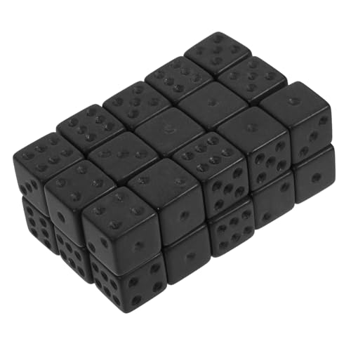 YARNOW 30 Stück Teiliges Schwarze Mattierte Acrylspielwürfel Spielwürfel Zubehör für Brettspiele Kartenspiele und Partys von YARNOW