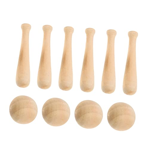 YARNOW 30 Stück Teiliges Unvollendeter Holz Basketbälle mit Mini Schlägern Kreative Graffiti Spielzeuge für Handwerksprojekte und DIY Dekorationen von YARNOW