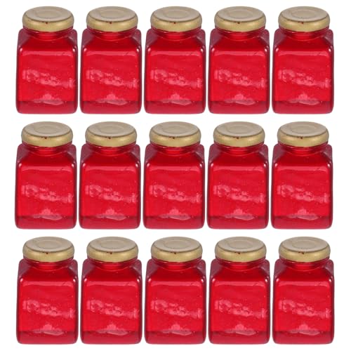 YARNOW 30-teiliges Miniatur-Puppenhauszubehör: Miniatur-Marmeladengläser für Puppenhäuser, Mini-Lebensmittelgläser – Mini-Lebensmittelmodell für die Küche im Maßstab 1:12 – Rollenspiel-Spielzeug von YARNOW