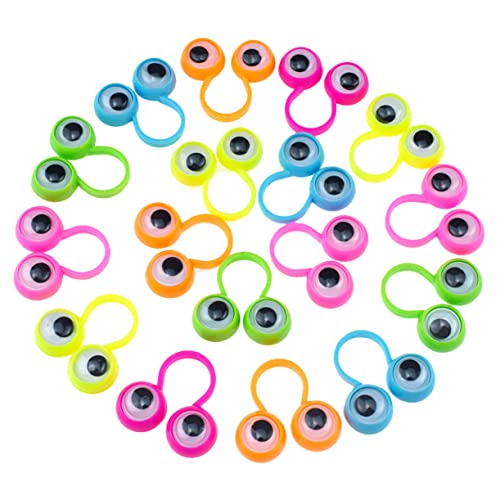 YARNOW 30Stücke Augapfel Fingerpuppen Ringe für Kinder Lernspielzeug Interaktive Spielzeuge für Partys Finger Spielzeug für Zuhause und Kindergarten von YARNOW