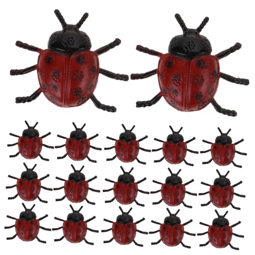 YARNOW 30Stücke Lebensechte Ladybug Modelle Simulation für Halloween und Streich Requisiten Gruselige Deko für Kostümpartys und Aprilscherze für Freunde von YARNOW